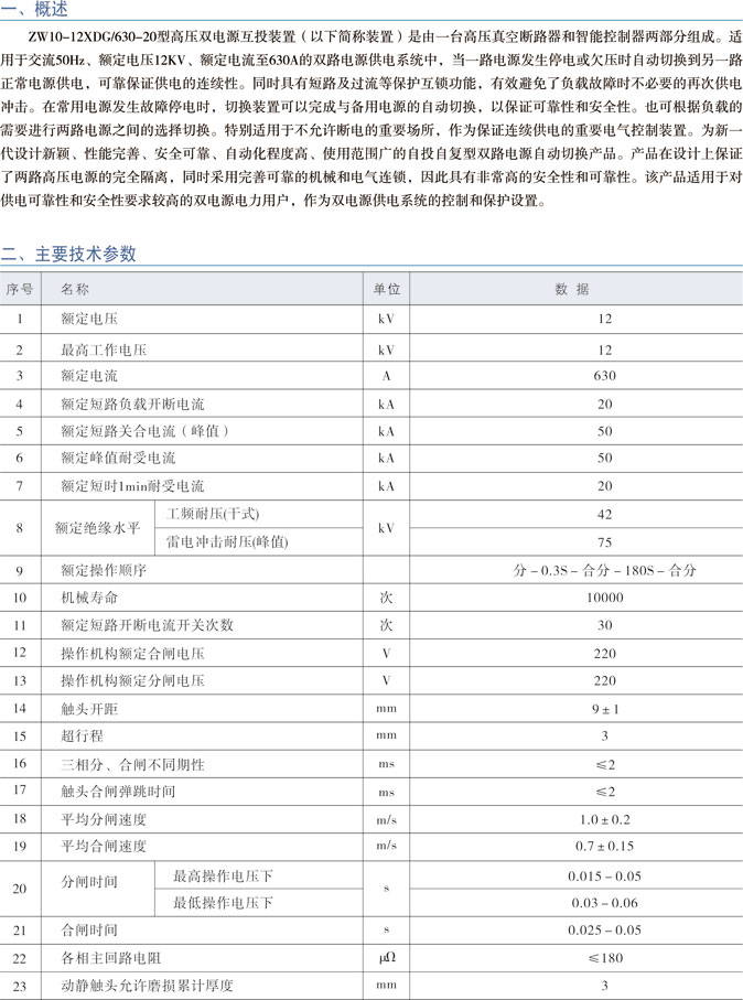 ZW10-12DXGѹ˫ԴͶװ